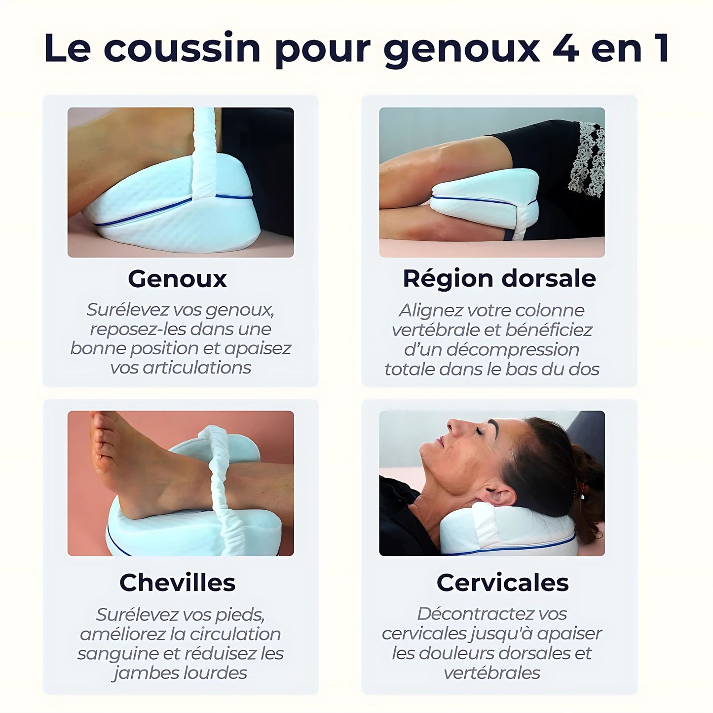 Coussin de Confort Nocturne pour Genoux Movea